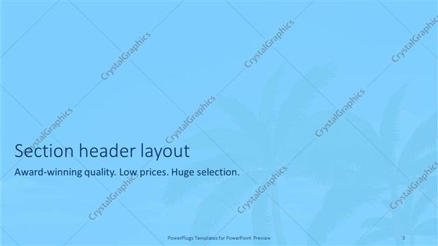 Section Header presentation slide layout