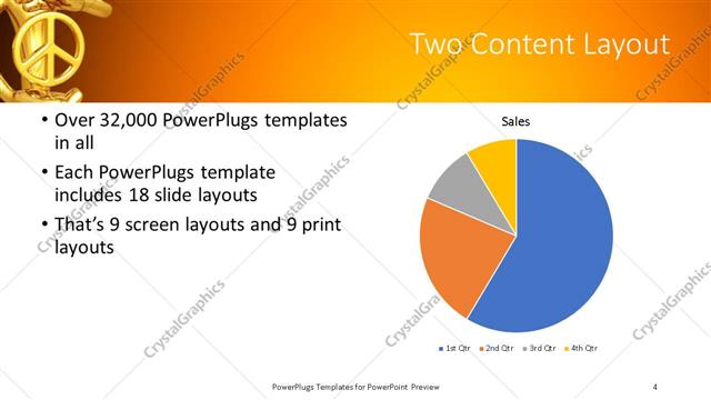 Two Content presentation slide layout