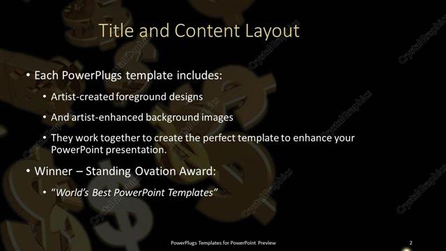 Title and Content presentation slide layout