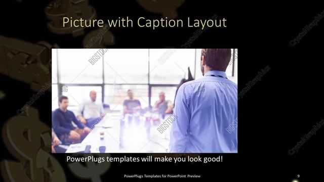 Picture with Caption presentation slide layout