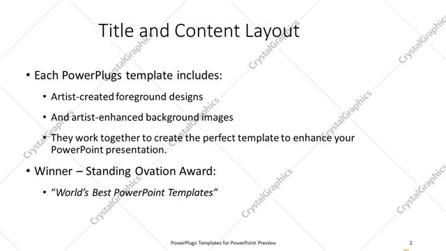 Title and Content presentation slide layout