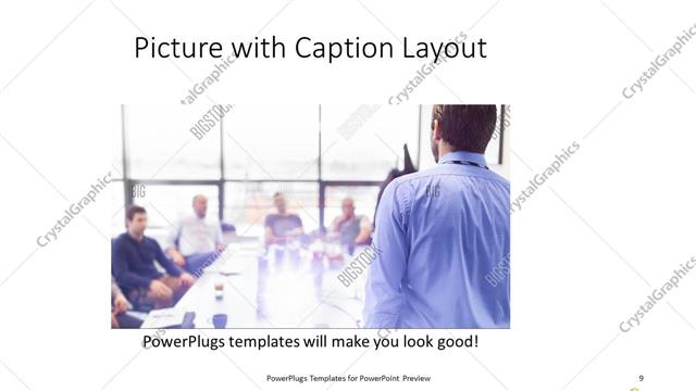 Picture with Caption presentation slide layout