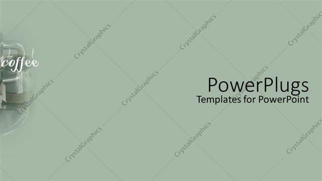  Presentation with hospitality - Depiction of  a plain ash and background  with coffee text