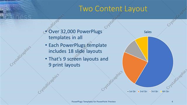 Two Content presentation slide layout