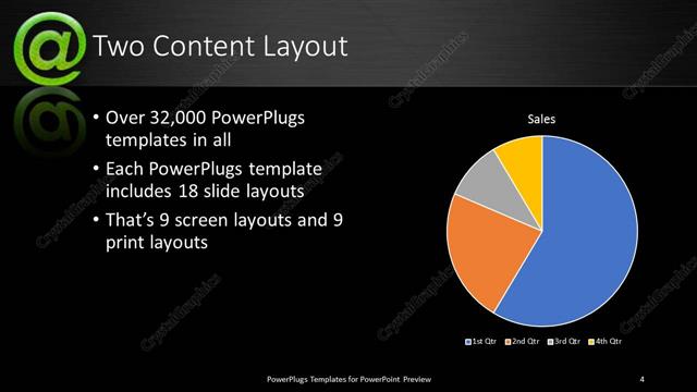 Two Content presentation slide layout