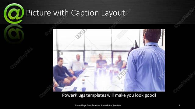 Picture with Caption presentation slide layout