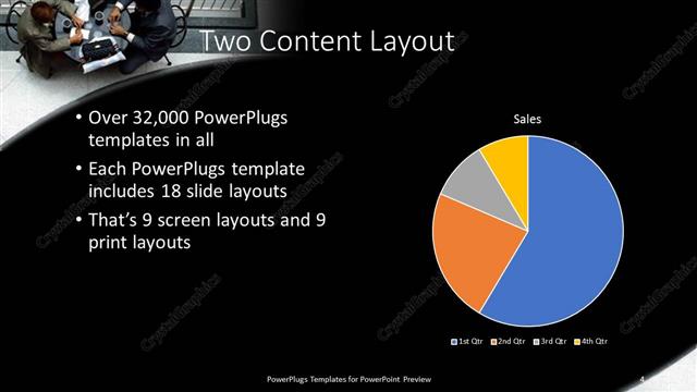 Two Content presentation slide layout