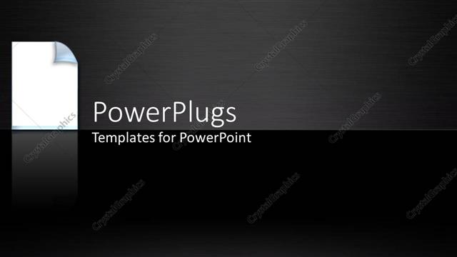  Presentation with tile - Depiction of plain black tile with a pain sheet