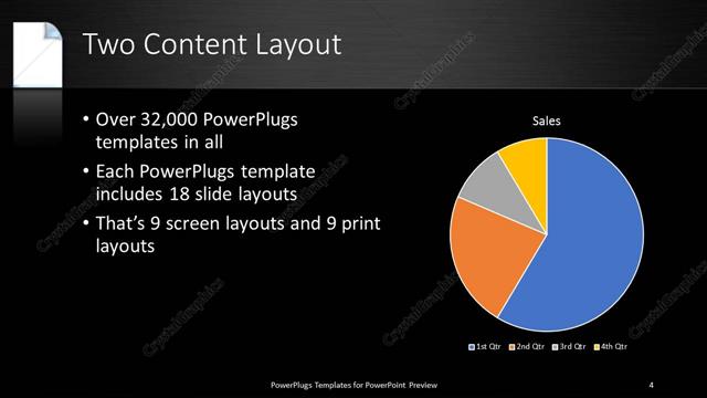 Two Content presentation slide layout