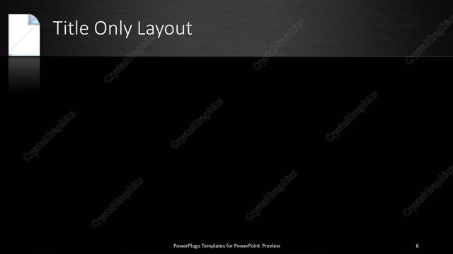 Title Only presentation slide layout