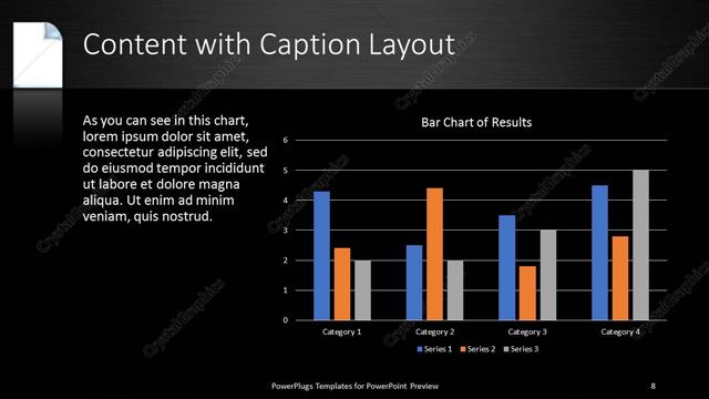 Content with Caption presentation slide layout