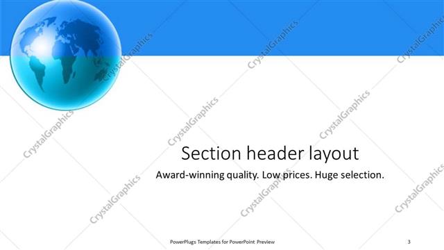 Section Header presentation slide layout