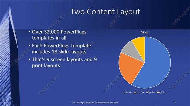 Two Content presentation slide layout