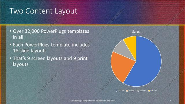 Two Content presentation slide layout