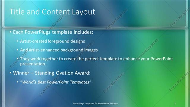 Title and Content presentation slide layout