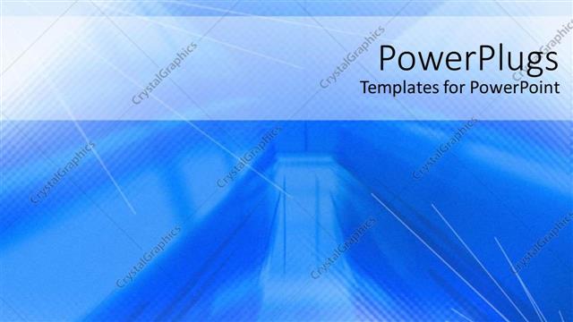  Presentation with blue plain - Depiction of  a plain blue and white background block