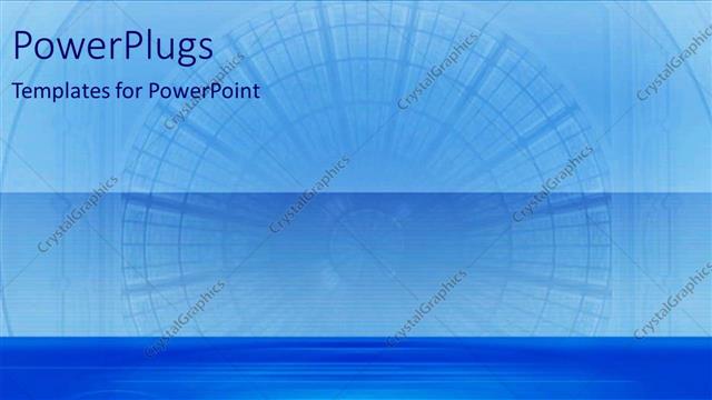  Presentation with blue plain - Depiction of  a plain blue and white background block