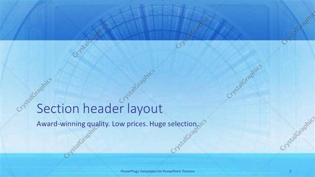Section Header presentation slide layout