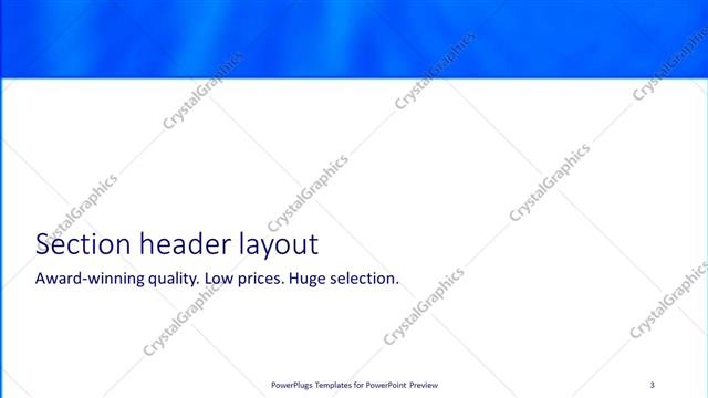 Section Header presentation slide layout
