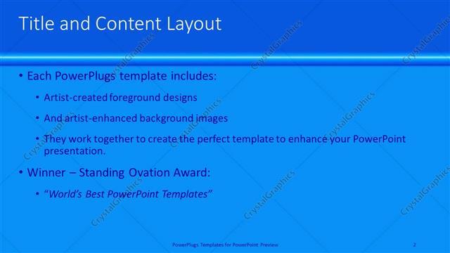 Title and Content presentation slide layout