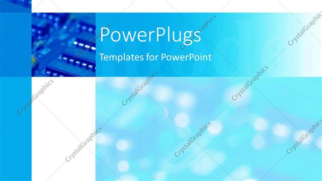  Presentation with blue plain - Depiction of  a plain blue and white  background block