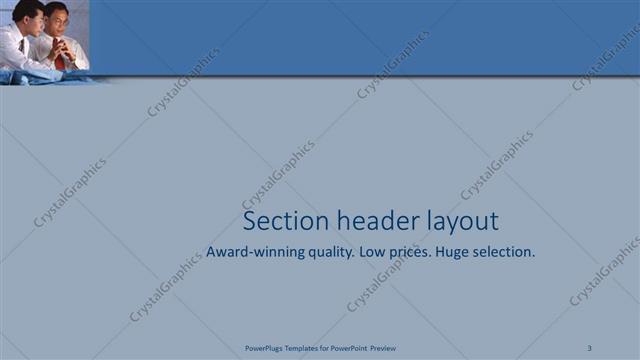 Section Header presentation slide layout