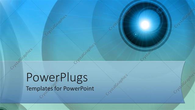  Presentation with plain blue - Depiction of a plain blue and white background and light