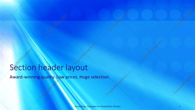 Section Header presentation slide layout