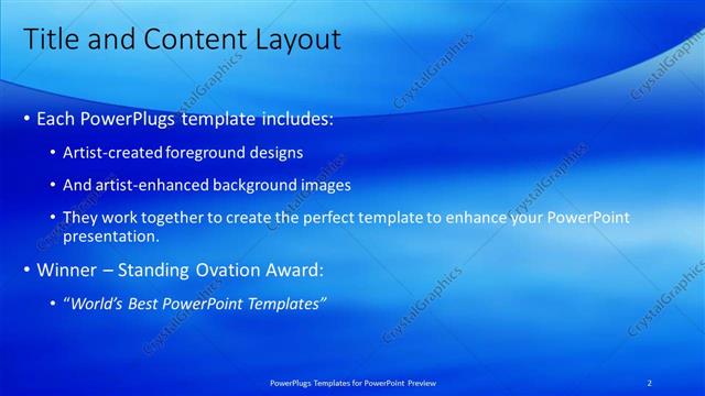 Title and Content presentation slide layout