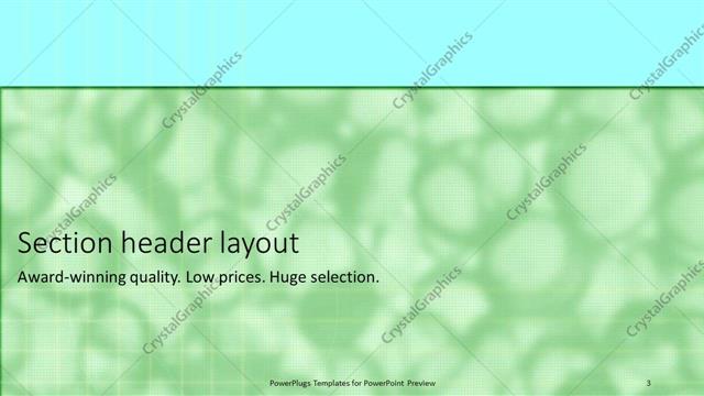 Section Header presentation slide layout