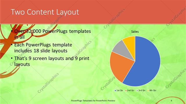 Two Content presentation slide layout