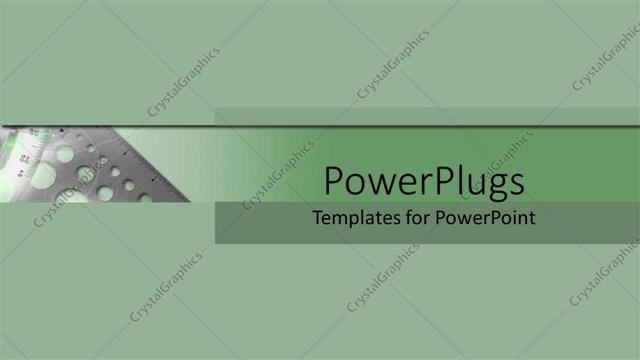  Presentation with green architecture - Depiction of a plain off green tile and plain background