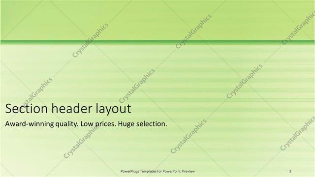 Section Header presentation slide layout