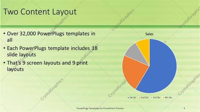 Two Content presentation slide layout
