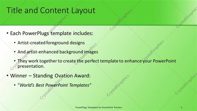 Title and Content presentation slide layout
