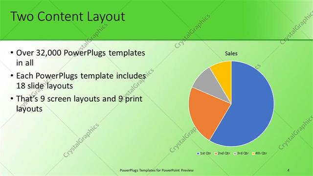 Two Content presentation slide layout