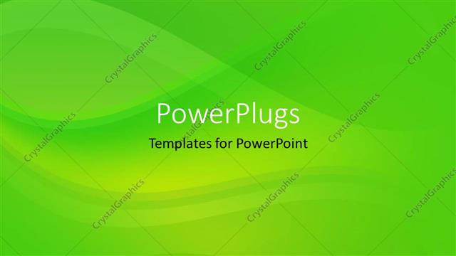  Presentation with green waves - Depiction of  a plain green and yellow background block