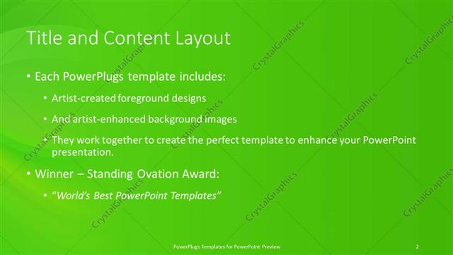 Title and Content presentation slide layout