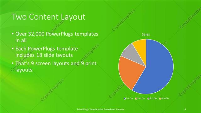 Two Content presentation slide layout