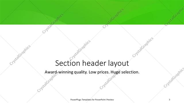 Section Header presentation slide layout