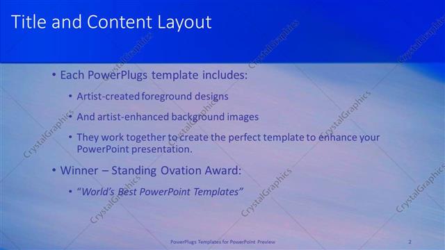 Title and Content presentation slide layout
