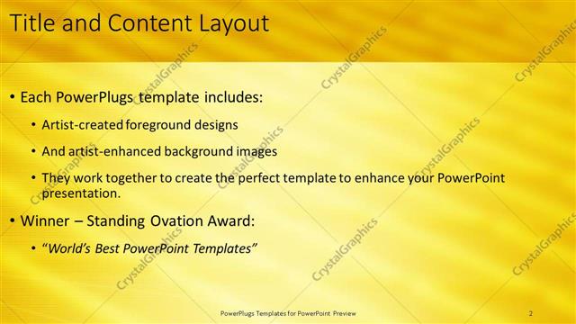 Title and Content presentation slide layout