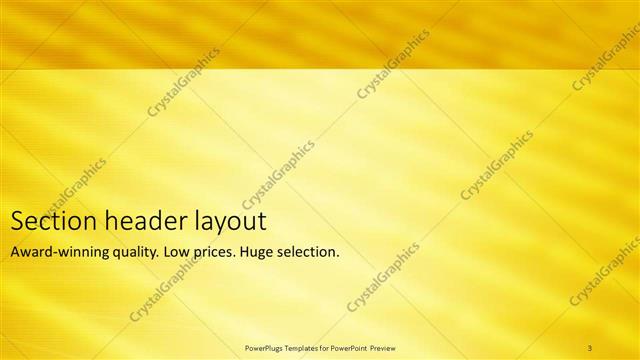 Section Header presentation slide layout