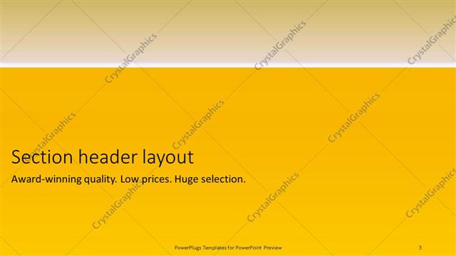 Section Header presentation slide layout