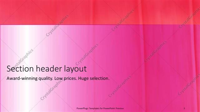 Section Header presentation slide layout