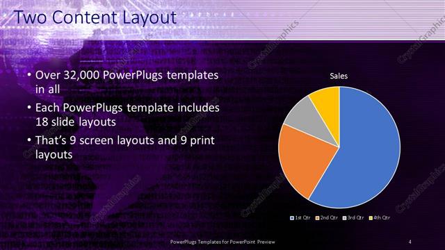 Two Content presentation slide layout