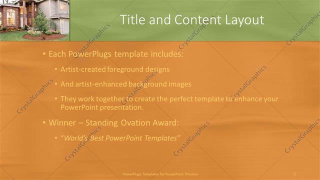 Title and Content presentation slide layout