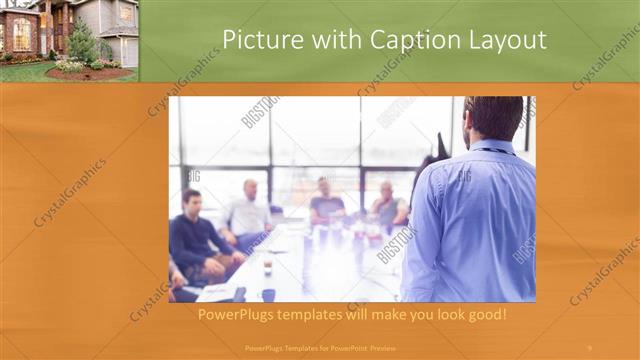Picture with Caption presentation slide layout