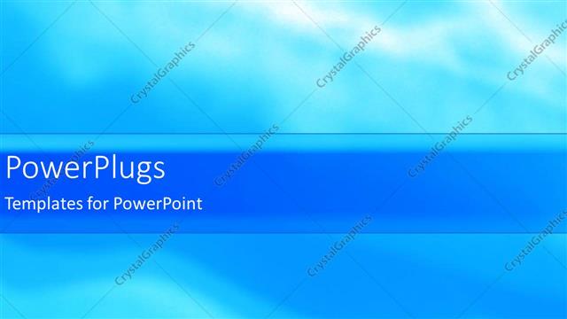  Presentation with blue plain - Depiction of a plain sky blue and white background surface