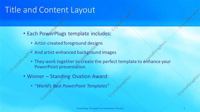 Title and Content presentation slide layout